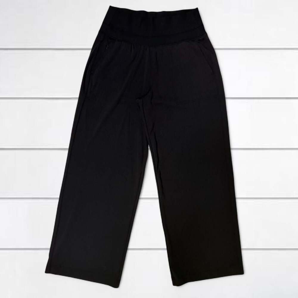 Athleta Black Wide Leg Lounge Pants with Pockets Size S